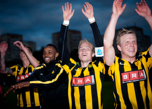 René Makondele, Oscar Lewicki, David Frölund, Häcken,