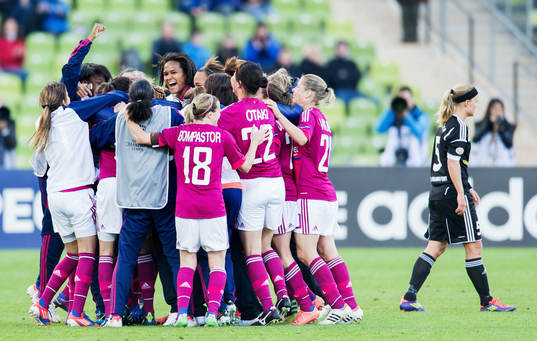 Olympique Lyonnais, jubel, Sara Thunebro, FFC Frankfurt,