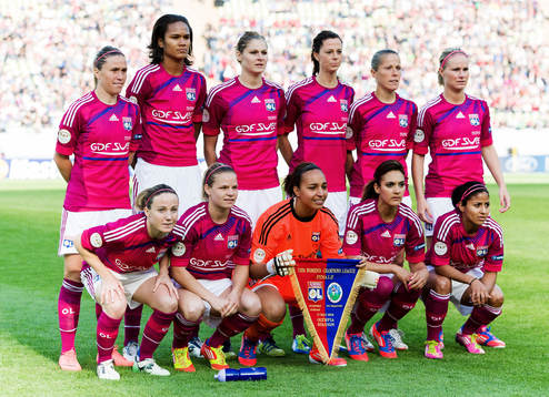 Olympique Lyonnais, startelva, lagbild. Lotta Schelin