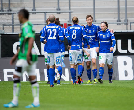 Johan Eklund, GIF Sundsvall, gör 0-1, jubel