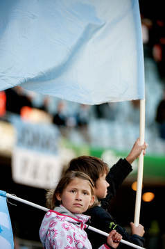 MFF-fan, fan, supporter flagga