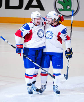 Patrick Thoresen och Morten Ask, Norge, jubel