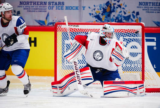Lars Haugen, målvakt, Norge, släpper in 3-2-målet