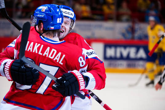 Jakub Nakladal och Milan Michalek, Tjeckien, jublar