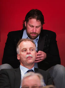 Peter Forsberg på VIP-läktaren