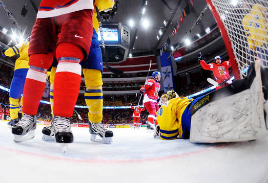 Tomas Plekanec och Martin Erat, Tjeckien, jublar