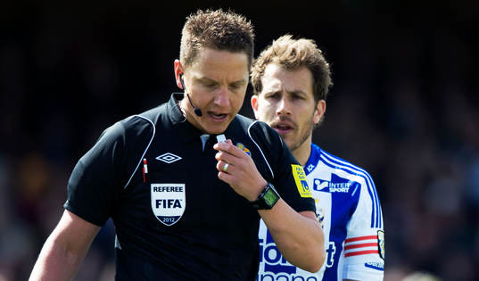 Martin Strömbergsson, domare och Tobias Hysén, Göteborg