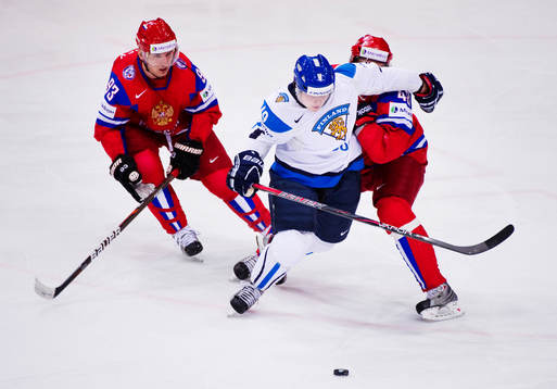 Nikolai Zherdev och Yevgeni Biryukov, Ryssland, försöker