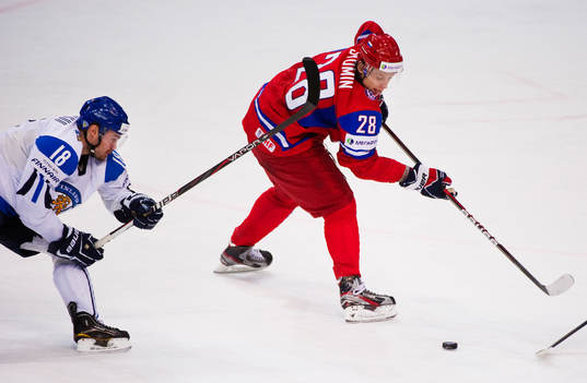 Jesse Joensuu, Finland, och Alexander Syomin, Ryssland
