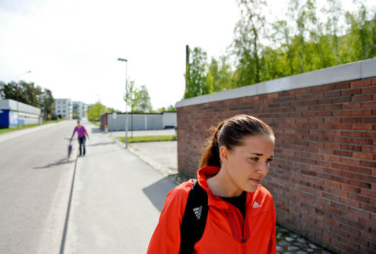 Jennifer Egelryd, Tyresö innan en träning 19 maj 2012 i