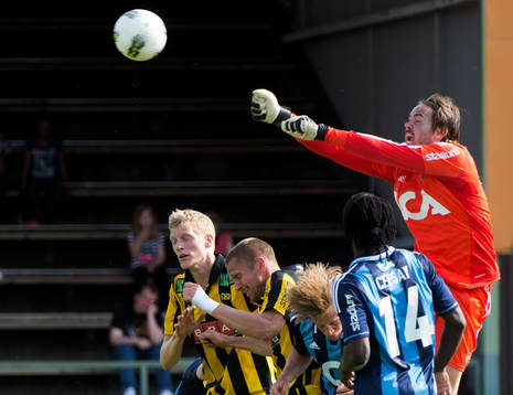 Tommi Vaiho, målvakt Djurgården. Tom Söderberg, Mattias