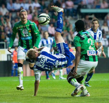 Robin Söder, IFK Göteborg, brassesparkar några