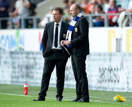 Mikael Stahre, tränare och Håkan Mild, sportchef