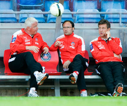 Conny Karlsson, Per-Ola Ljung och Sven Andersson, tränare.