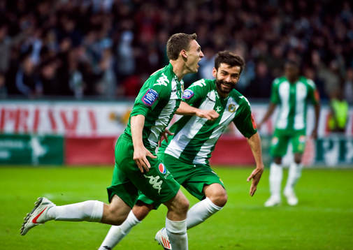 William Schuler och Adis Husidic, Hammarby, jubel