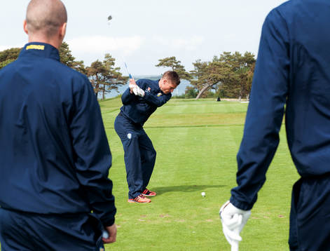 Delar av landslaget spelar golf, Markus Rosenberg