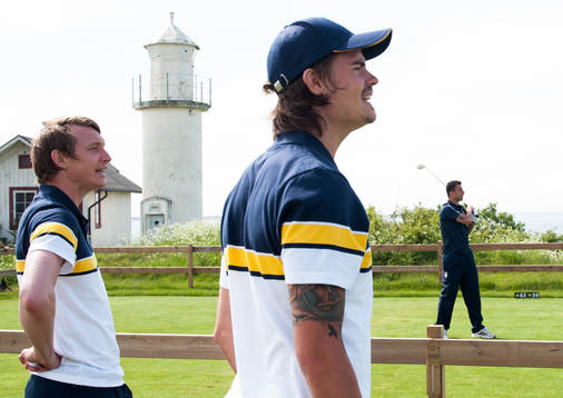 Delar av landslaget spelar golf, Kim Källström, Mikael