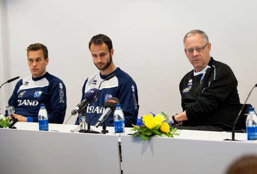 Logi Valgardsson, Helgi Danielsson, Lars Lagerbäck,