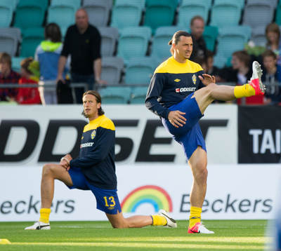 Uppvärming, Jonas Olsson, Zlatan Ibrahimovic, Sverige