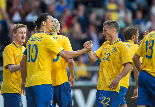 Zlatan Ibrahimovic, och Markus Rosenberg, Sverige