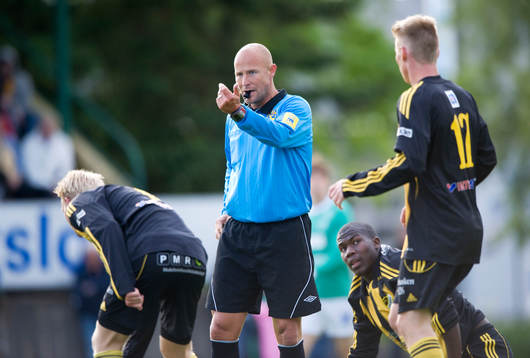 Roger Persson, domare, varning