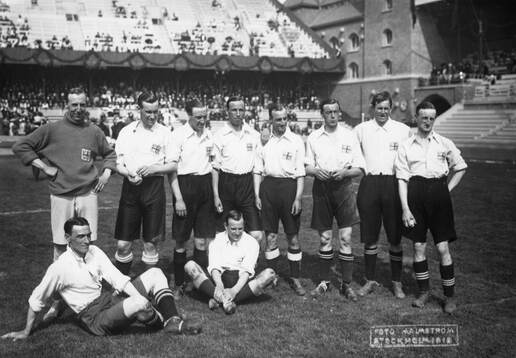 Fotboll Engelska fotbollslaget guldmedaljörer i OS 1912