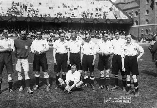 Fotboll Engelska fotbollslaget guldmedaljörer i OS 1912