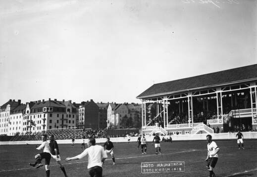 Fotboll matchen Österrike-Tyskland 5-1 på Råsunda