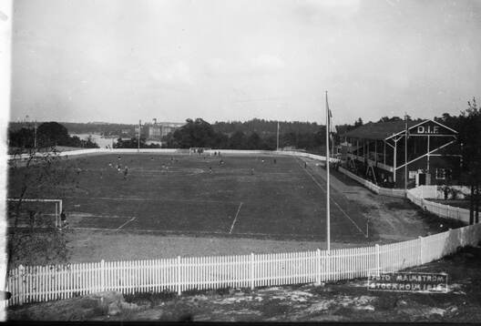 Fotboll. Tranebergs idrottsplats vid OS 1912