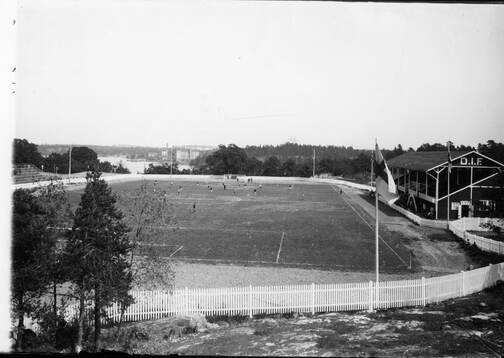 Fotboll. Tranebergs idrottsplats vid OS 1912