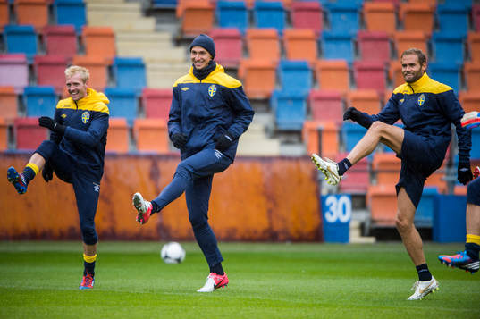 Christian Wilhelmsson, Zlatan Ibrahimovic och Olof Mellberg