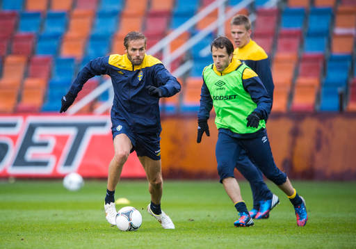 Olof Mellberg och Tobias Hysén