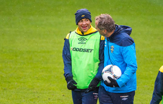 Martin Olsson fick en armbåge av Christian Wilhelmsson och