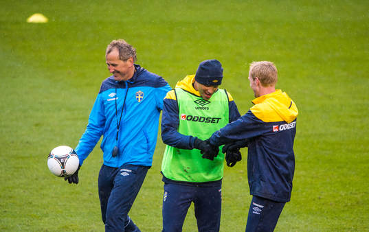 Martin Olsson fick en armbåge av Christian Wilhelmsson och
