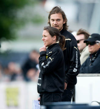 Hanna Ljungberg och Joakim Blomqvist, tränare