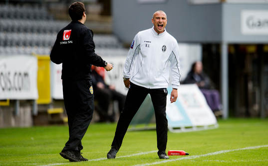 en arg Henrik Larsson, tränare Landskrona