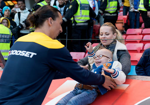 Zlatan Ibrahimovic, Sverige, med sonen Vincent