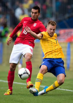 Sebastian Larsson, Sverige. Radosav PETROVIC, Serbien