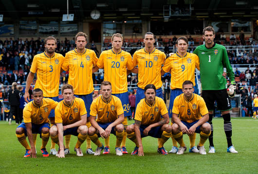 Sveriges startelva: Olof Mellberg, Andreas Granqvist, Ola