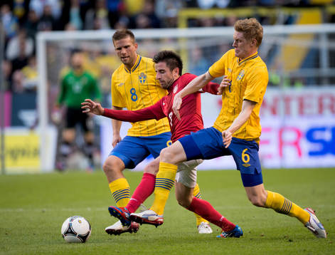 Anders Svensson, Rasmus Elm, Sverige. Zoran Tosic, Serbien