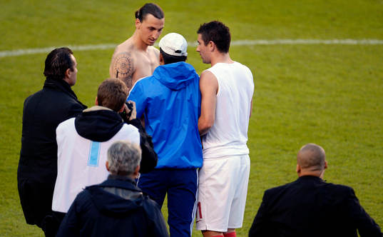 Zlatan Ibrahimovic, Sverige en supporter springer in på