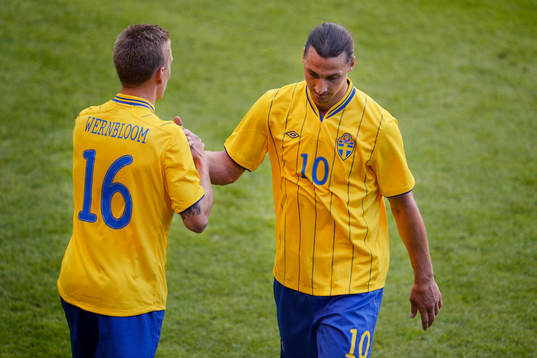 Pontus Wernbloom, byts in mot Zlatan Ibrahimovic, Sverige