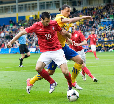 Zlatan Ibrahimovic, Sverige och Nikola Maksimovic, Serbien