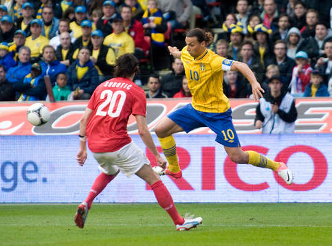 Zlatan Ibrahimovic, Sverige och Neven Subotic, Serbien