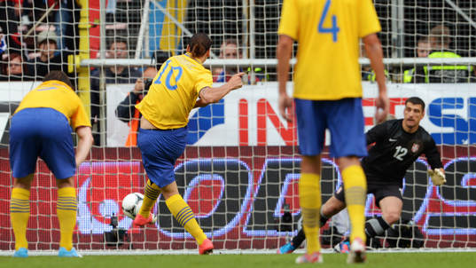 Zlatan Ibrahimovic, Sverige, slår in straffen, straff
