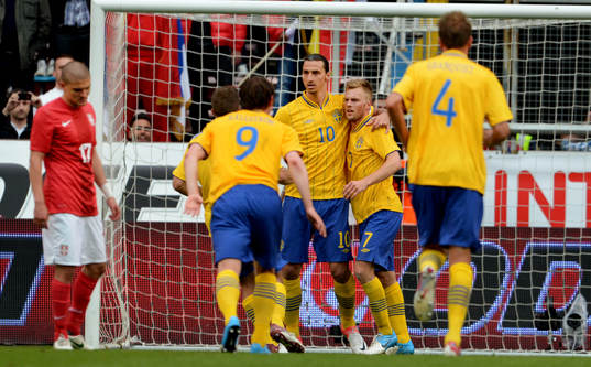 Kim Källström, Zlatan Ibrahimovic, Sebastian Larsson,