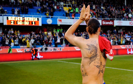 Zlatan Ibrahimovic, Sverige. Tatuering