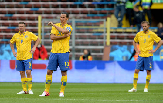 Zlatan Ibrahimovic Anders Svensson och Olof Mellberg,