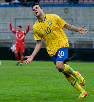 4-0 Mikael Ishak, Sverige, jubel
