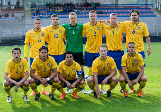 Sverige, startelva, lagbild, bak frv, Mervan Celik, Mikael